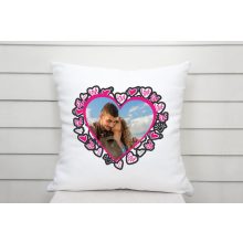 Párna - Saját fotóval - Szíves kerettel