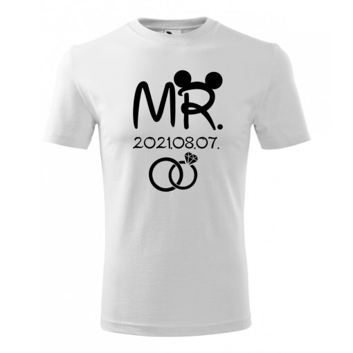 Páros Póló - Mr. és Mrs - egér fül mintával 