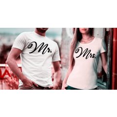 Páros póló - Mr. - Mrs. - Klasszik